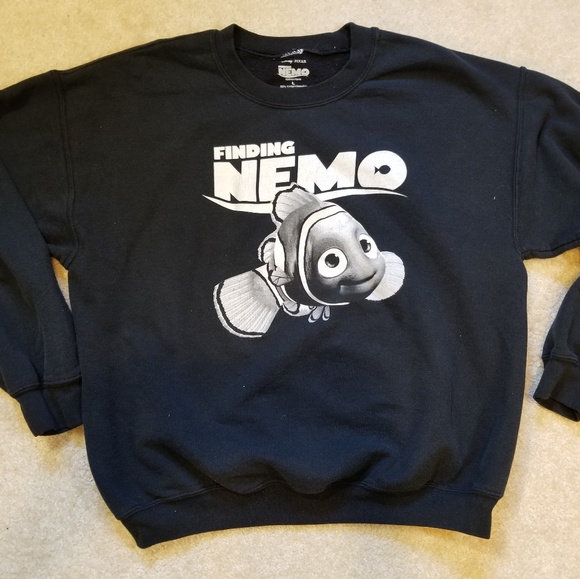 Disney Other - Disney Finding Nemo black and white crewneck